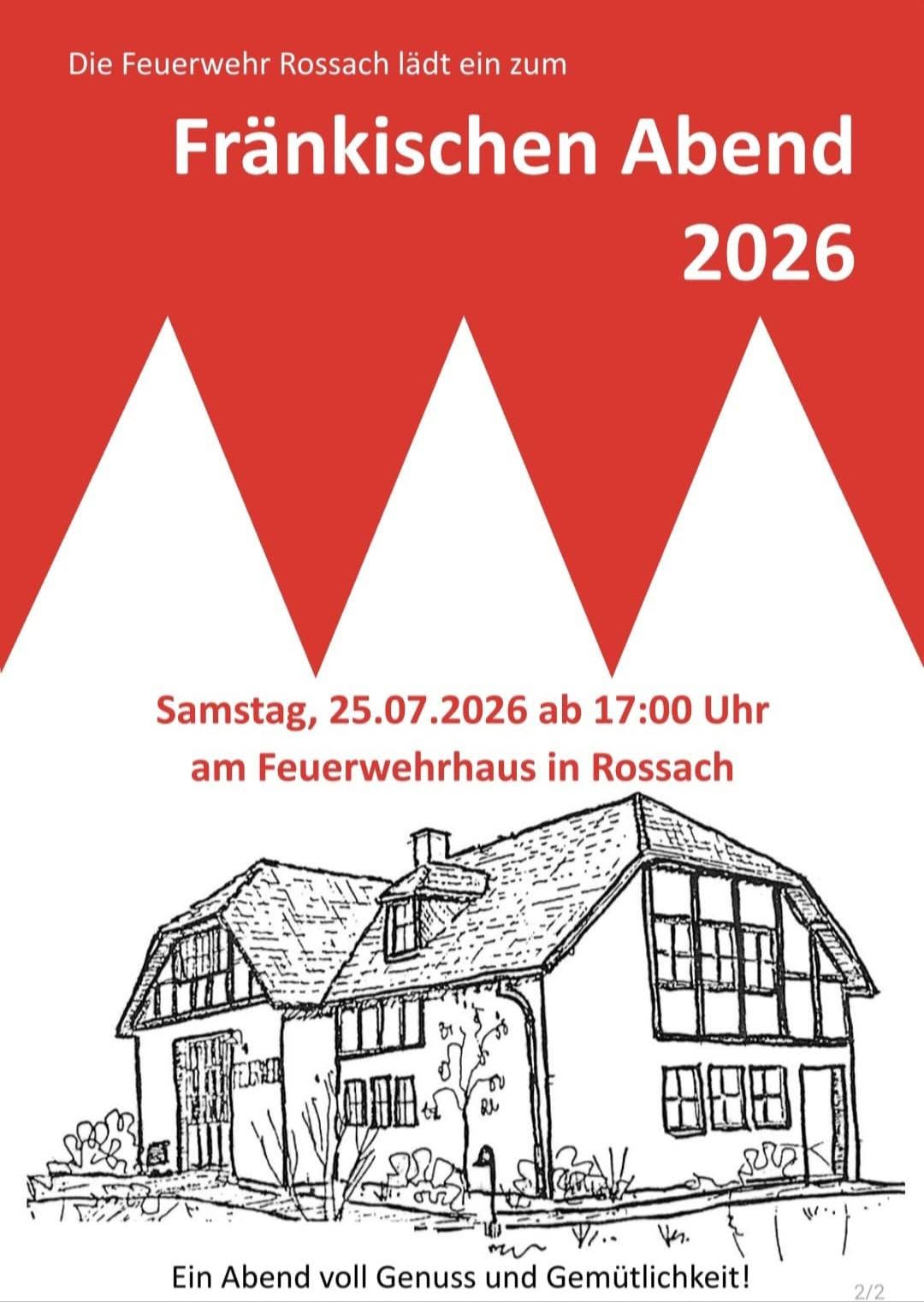 Fränkischer Abend der FFW Rossach