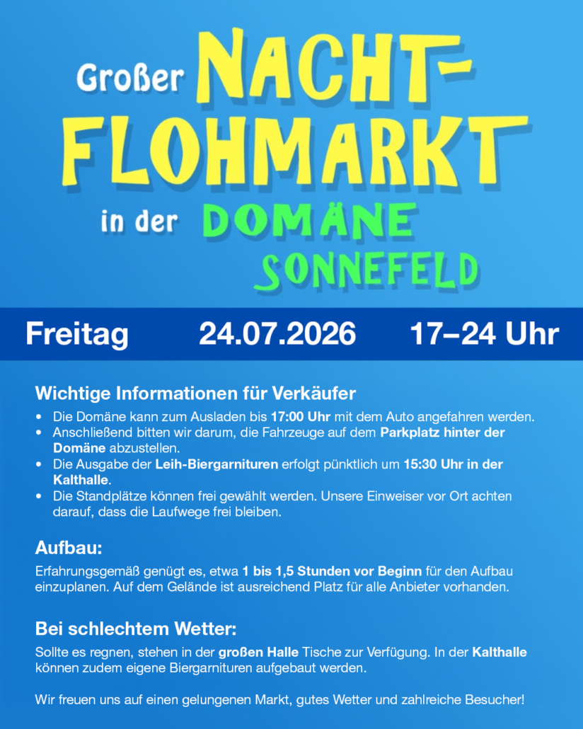 Nachtflohmarkt Domäne Sonnefeld