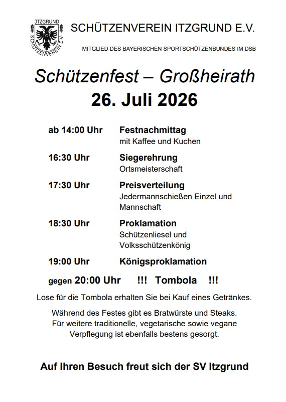 Schützenfest SV Itzgrund